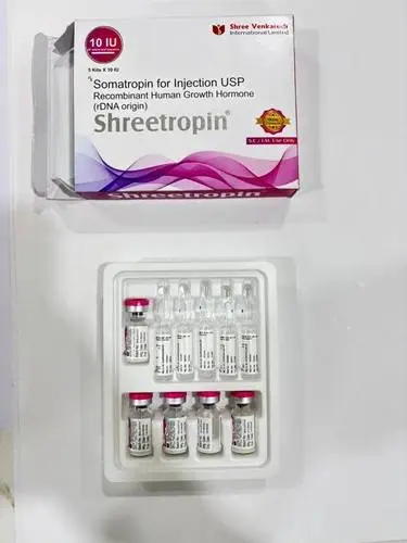 HGH Shreetropin Injection 50IU - Packaging Size: 5 Kits X 10IU